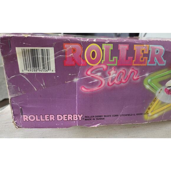 Vintage Roller derby U-965 Roller Star Skates - White Leather Size 6 - Picture 8 of 8